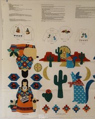 Southwest style CUT AND SEW Wearable Art Fabric APPLIQUE PANEL VIP Cranston