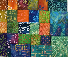 48 PCS BATIK ~ 5″X5″ PRE-CUT QUILT SQUARES CHARM PACK ~ FREE SHIPPING