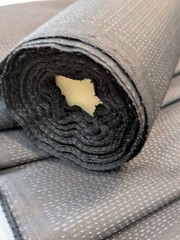 Japanese Kimono Bolt Silk Fabric Black Floral Kasuri Oshima Tsumugi 12m Unused
