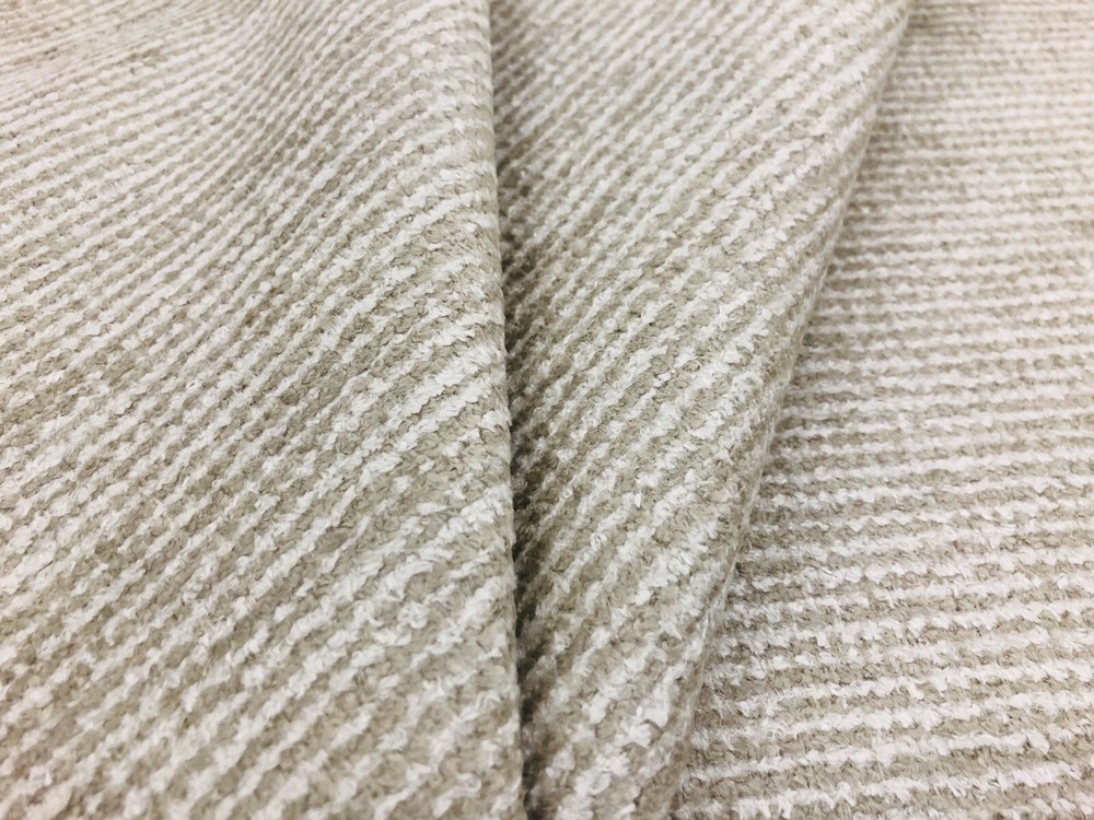Thibaut CRYPTON Textured Chenille Upholstery Fabric- Milo / Linen 6.50 yd W73315