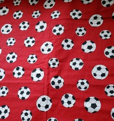 Fabric Soccer Ball Kid Sports Summer Craft Dark Red Cotton Blend Sewing Material