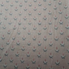 Vintage 1990s Upholstery Fabric Material Margin Designs Peach Blue Floral 33×55″