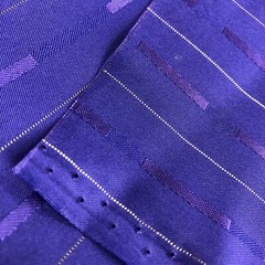 Purple Gold Stripe Blouse Lining Fabric By The Yard x 45” Nylon? Acetate?