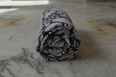 Black & White Hand Block 5 Yard 100%Cotton Fabric NO TARRIF CHARGES 100%✅ZK_391