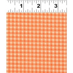 FROU FROU Orange Gingham French Cotton Voile Fabric 60″ Wide By the 1/2 Yd