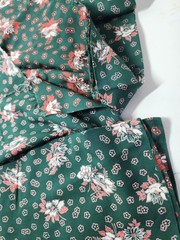 2x Floral Print Batik? Fabric Cotton Rayon Quilt Sewing Craft 36″ X 3yds Total