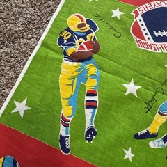 Vintage 1970s NFL Football Players Fabric 36” Wide 4.25 Yards