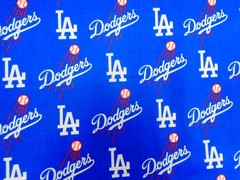 LA DODGERS WORLD CHAMPIONS MLB 100% COTTON 1 YARD PIECE BRAND NEW DESIGN