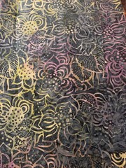 Batik Fabric Blue, Purple, Green Quilt Fabric (5 yds)