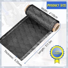 4in x 5ft Bee Hive Carbon Fiber Fabric Roll 2×2 Twill Weave 3K 220g Sheet