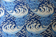 KRAVAT CURTAIN/UPHOLSTERY FABRIC DESIGN Kaiyou 12 METRES INDIGO/BLUE VELVET