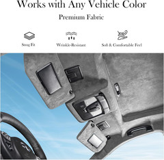 Suede Headliner Fabric, 96″ L×60″ W Grey Car Headliner Material, Tela para Tapiz
