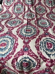 Brunschwig & Fils BF8019116-750 Kaitag Warp Ikat Print Jewel Fabric 2.5 Yds