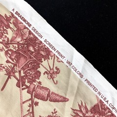 New Braemore Chinoiserie Chinese Garden Toile Fabric 6 yds Rose on Honeydew