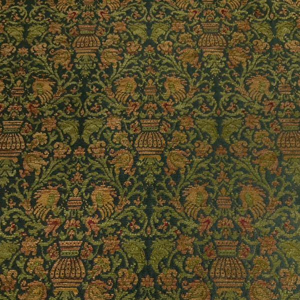 Burch Hansen Emerald Green Chenille Upholstery Fabric