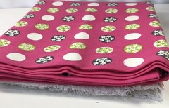 Daisy Dot Floral Print Cotton Chintz Pink Gray Green Home Season Fabric 108″x44″