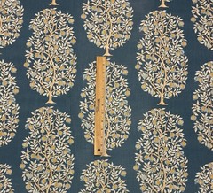 BALLARD DESIGNS ANITA MIDNIGHT BLUE FRUIT TREE MULTIUSE FABRIC BY THE YARD 54″W