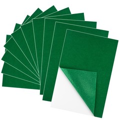 BOUBONI 10PCS Green Self Adhesive Felt 8 x 11.8 inches (20 x 30cm),