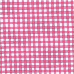 Gingham Pink Oilcloth Fabric By The Roll (12 Yards)