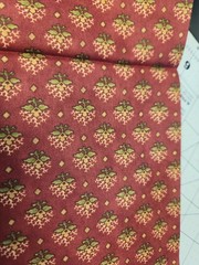 1 Yard Moda Stars And Cixscombs Rustic Rust With Deep Green Gold Small Floral