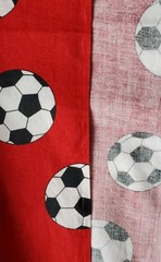 Fabric Soccer Ball Kid Sports Summer Craft Dark Red Cotton Blend Sewing Material