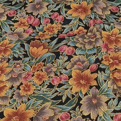 Vintage Floral Fabric 20″ X 40″ Cotton Tapestry Material for Crafting & Sewing