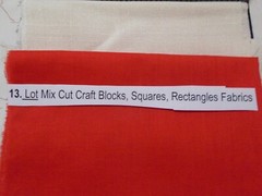 Lot (31 pcs) Mix Cut Craft Blocks, Squares, Rectangles Vintage Fabrics