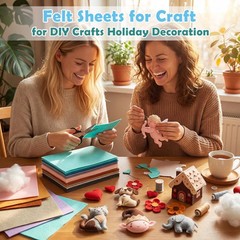100 Pcs 8 x 12 Inches Felt Fabric Sheet for Craft Thin Soft 20 Colors Felt Sh…