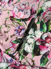 Authentic Top French designer cotton luxury Fabric. Made in Italy