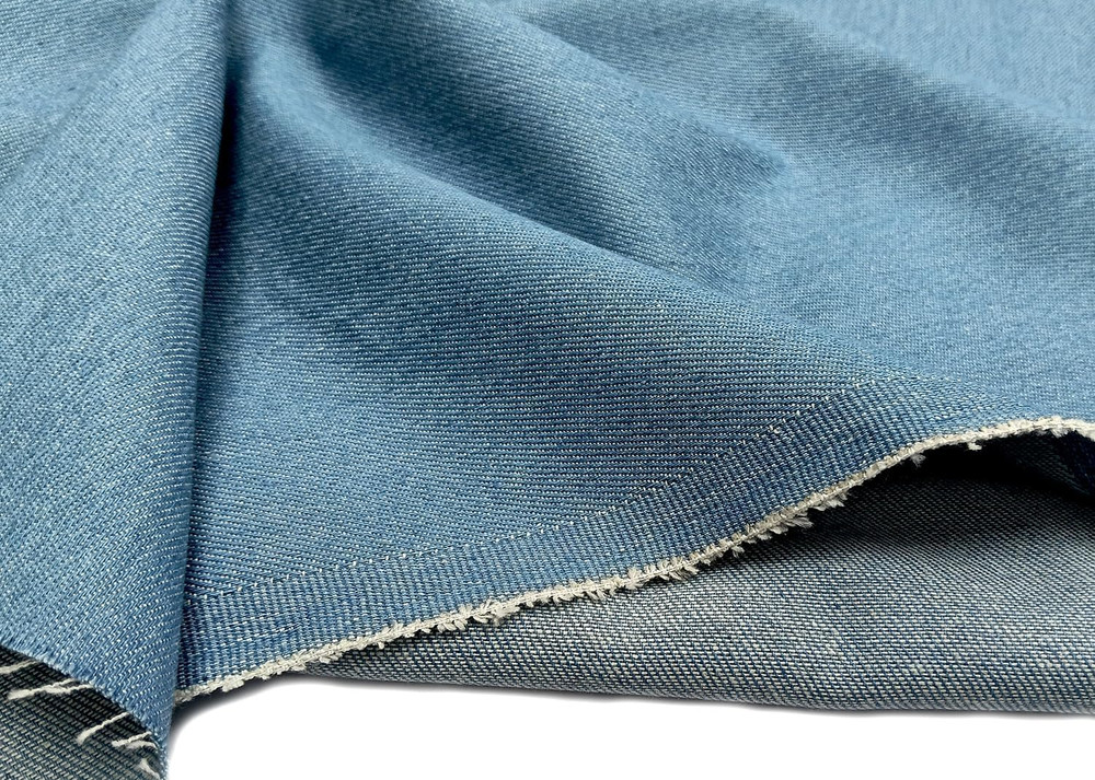 9OZ Thick Stretch Denim Fabric by the Yard for Sewing & Crafting Width 65″(Light