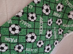 FABRIC FLANNEL SOCCER PATTERN 36 IN X 12 IN