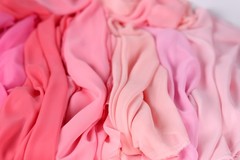 Pink Chiffon Fabric by the Yard, Sheer Polyester Chiffon for Decor & Apparel