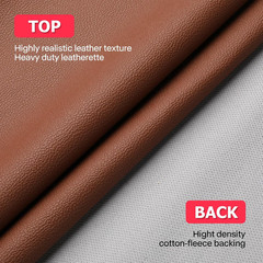 Marine Vinyl Faux Leather Fabric, Brown, 54 In x 12 In, Upholstery & Crafts