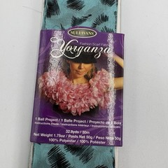 Sullivans Fashion Scarf Fabric Yorganza Blue Leopard 1 Ball Project Craft DIY