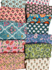 Remnants Fat Quarters Bundles Cotton Paisley Craft Floral Cotton Fabric,Scraps