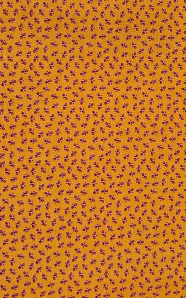 Peter Pan Fabrics Muted Orange Floral Cotton Quilt Fabric 1.8yds – 65 x 41