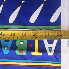 Cranston Print Schwartz Liebman Cotton Baseball Novelty Fabric BTY Primary BYD