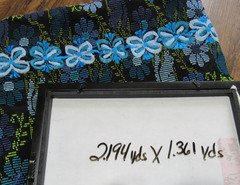 Blue Floral Squirrel Jacquard Tapestry Upholstery Fabric Embroidery 2.19 yds MCM