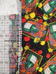 Shamash & Sons Cotton Fabric Happy New Year Champagne Balloons Celebrate BTHY