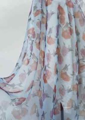 58” Wide By Yard Blue Rose Organza Fabric Vintage Wedding Dress Material Shaped