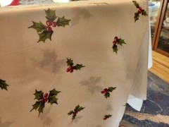 VIntage 50s Christmas Border Print Santa Claus 8 yards 34 W Extremely Rare MCM