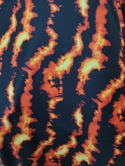 Fire Red and Yellow Spandex Fabric by the Yard – Flames Print Stretch Fabric