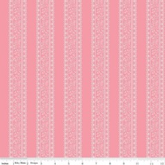 Floral Stripes in Pink | Sweet Pink | Riley Blake
