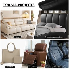 Konelia Black 3 Yard Faux Leather Fabric