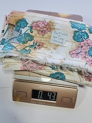 40s 50s Floral Motifs Cotton Fabric 36.5″w X 1.1yds Feedsack Style STAINED