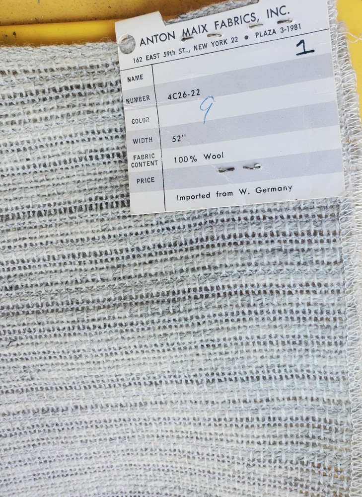 Vintage Anton Maix Inc. 100% Wool Fabric 52″ (4C26-22) Germany