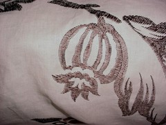 2-3/4Y Lee Jofa 2012124 Brimham Mocha Embroidered Jacobean Upholstery Fabric