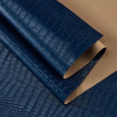 HYVAKUPPA Faux Alligator Fabric by The Yard 55″ W Crocodile Texture Vinyl Fak…