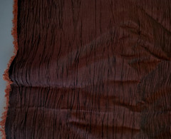 BROWN/COPPER CRINKLE TAFFETA POLYESTER NYLON FABRIC 18X56 INCHES