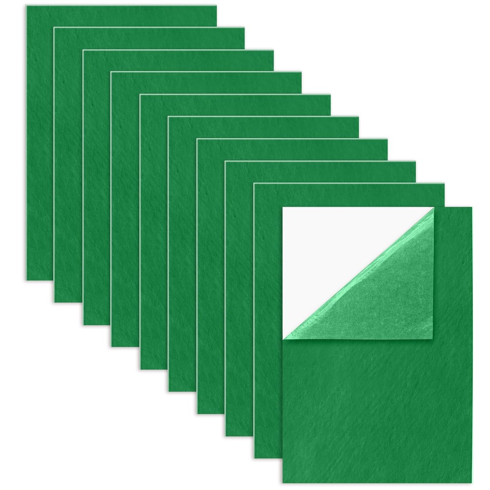 Bonsicoky 10 Pack Self Adhesive Felt Sheets 20x30cm (7.9×11.8 inches), Green